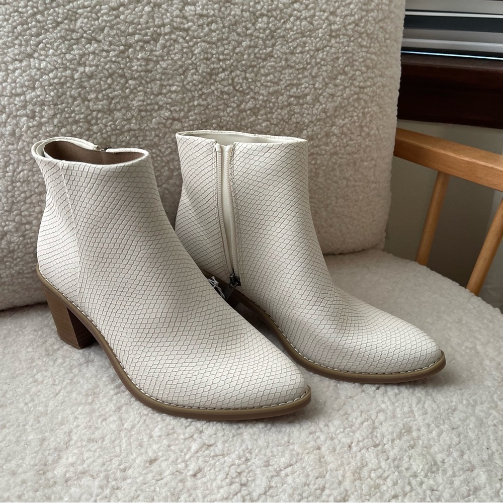 Target white croc booties